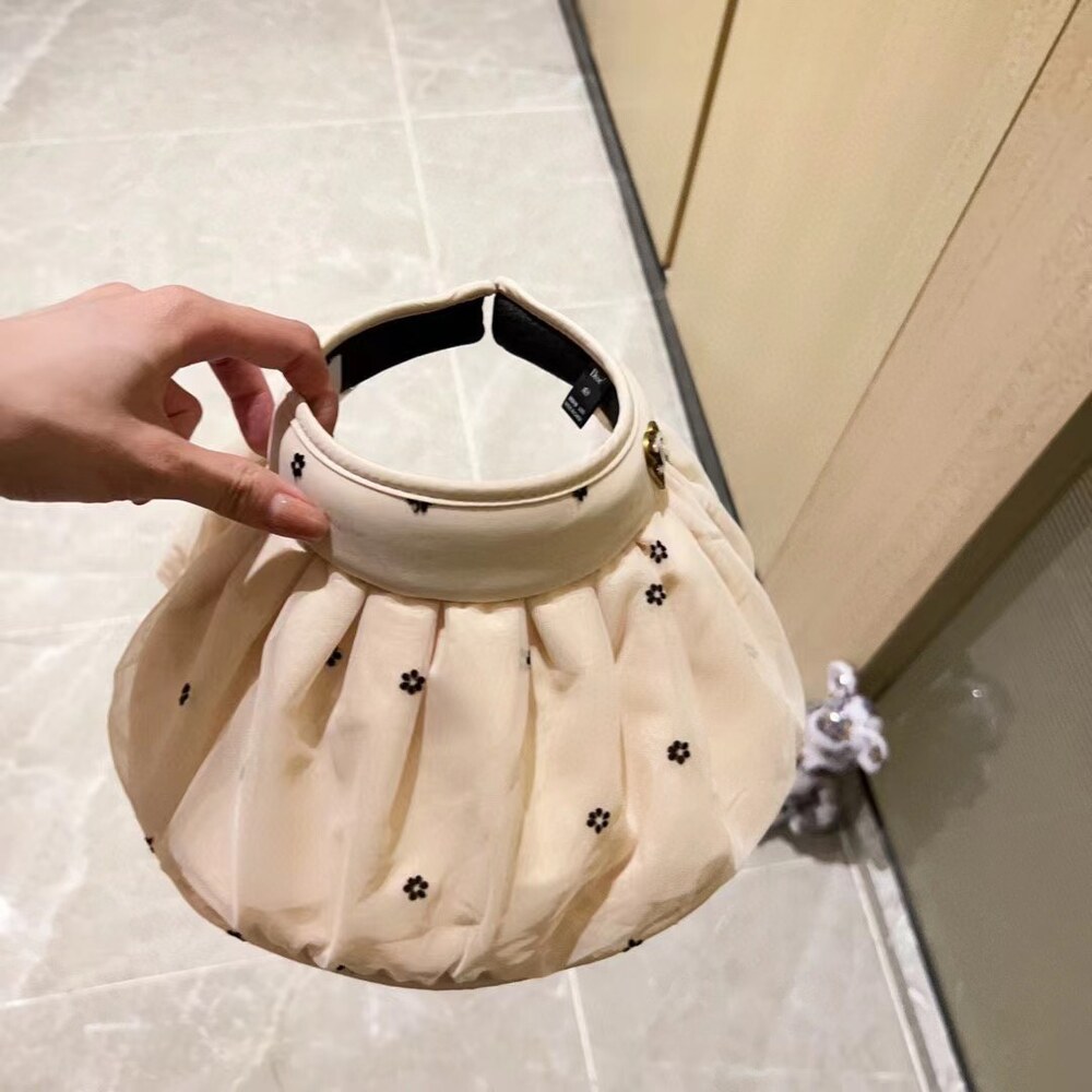 Chanel Tulle Bow Sun Visor in Beige - Picture 7 of 8